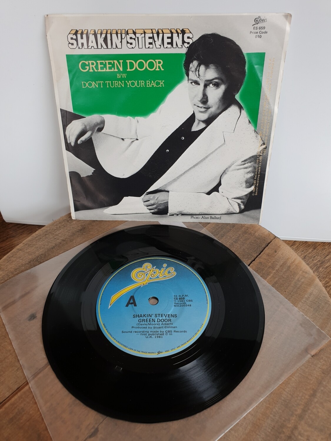 SHAKIN STEVENS GREEN DOOR 7"SINGLE