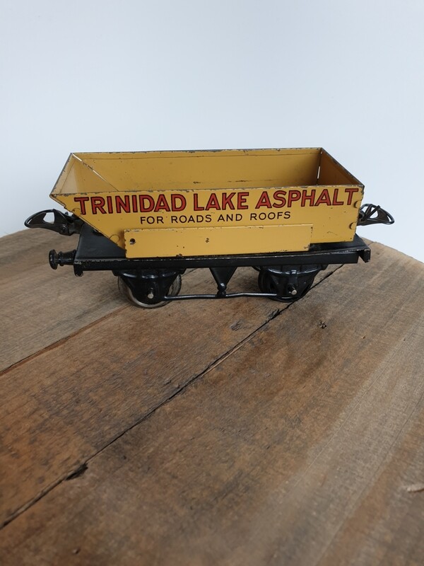 HORNBY MECCANO TRINIDAD LAKE ASPHALT ROTARY TIPPING WAGON GAUGE O