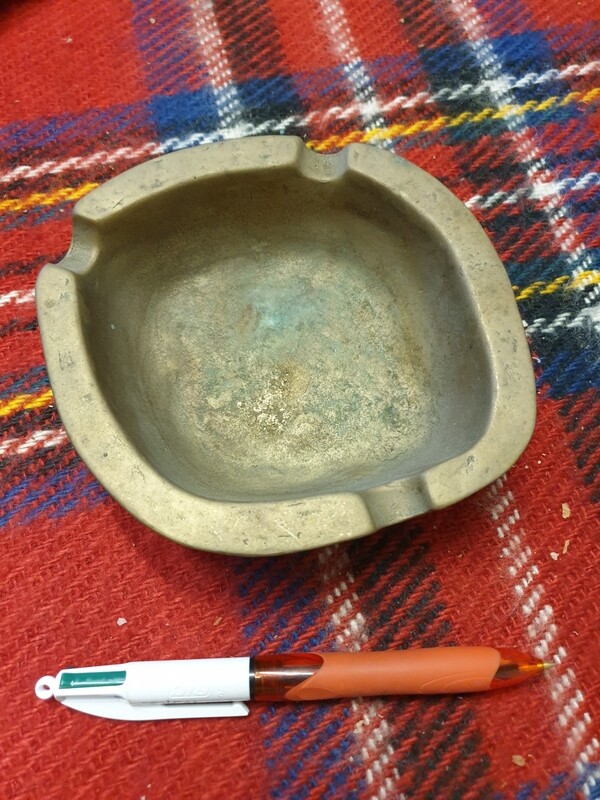 BRASS ASH TRAY HEAVY