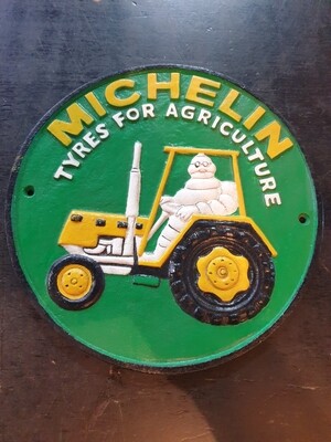 MICHELIN TYRES FOR AGRICULTURE CAST IRON SIGN NEW