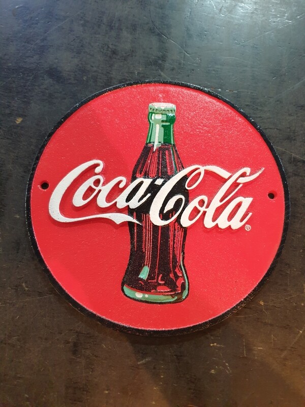 COCA COLA CAST IRON SIGN NEW
