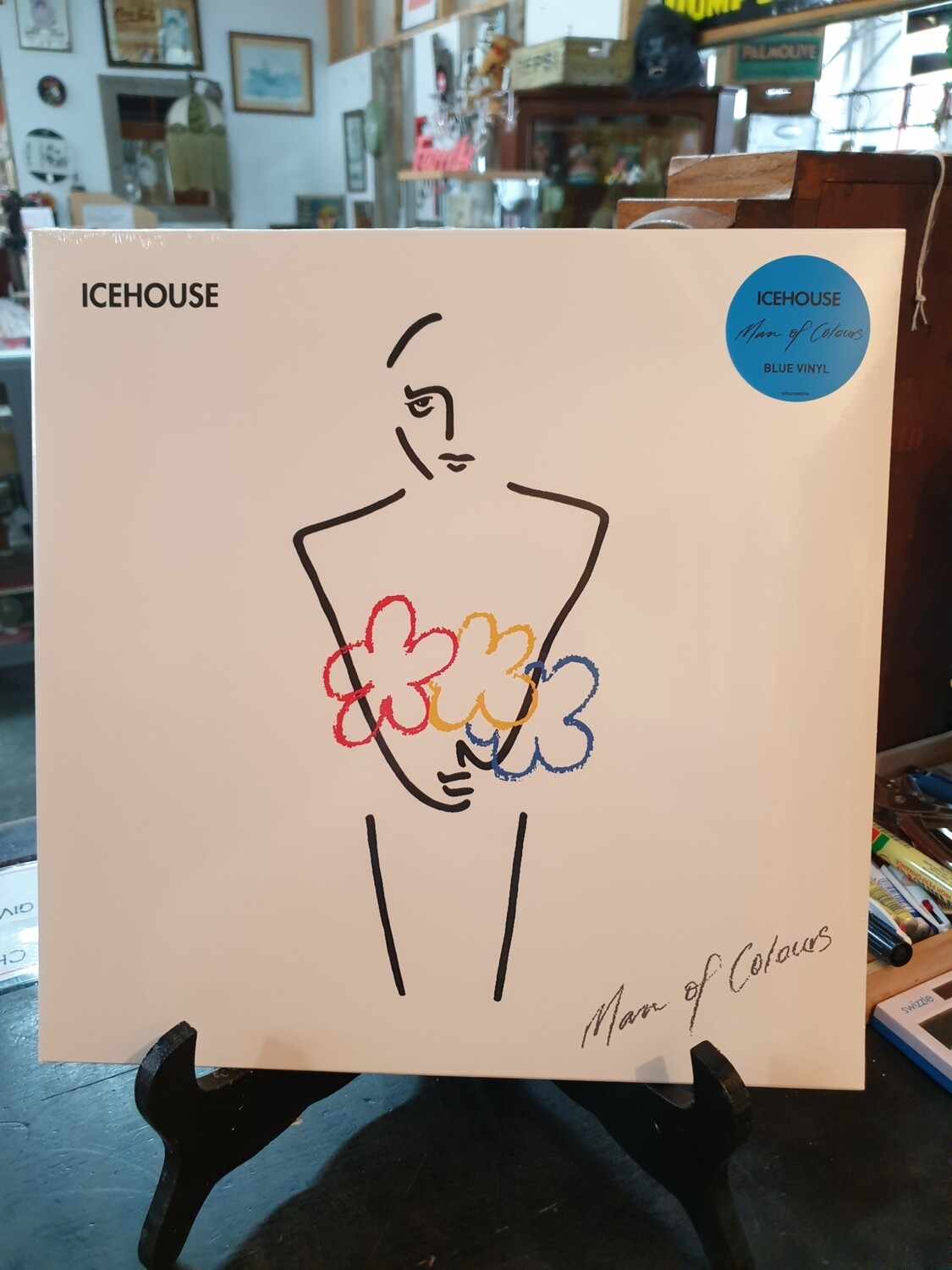 ICEHOUSE  MAN OF COLOURS BLUE VINYL "NEW"