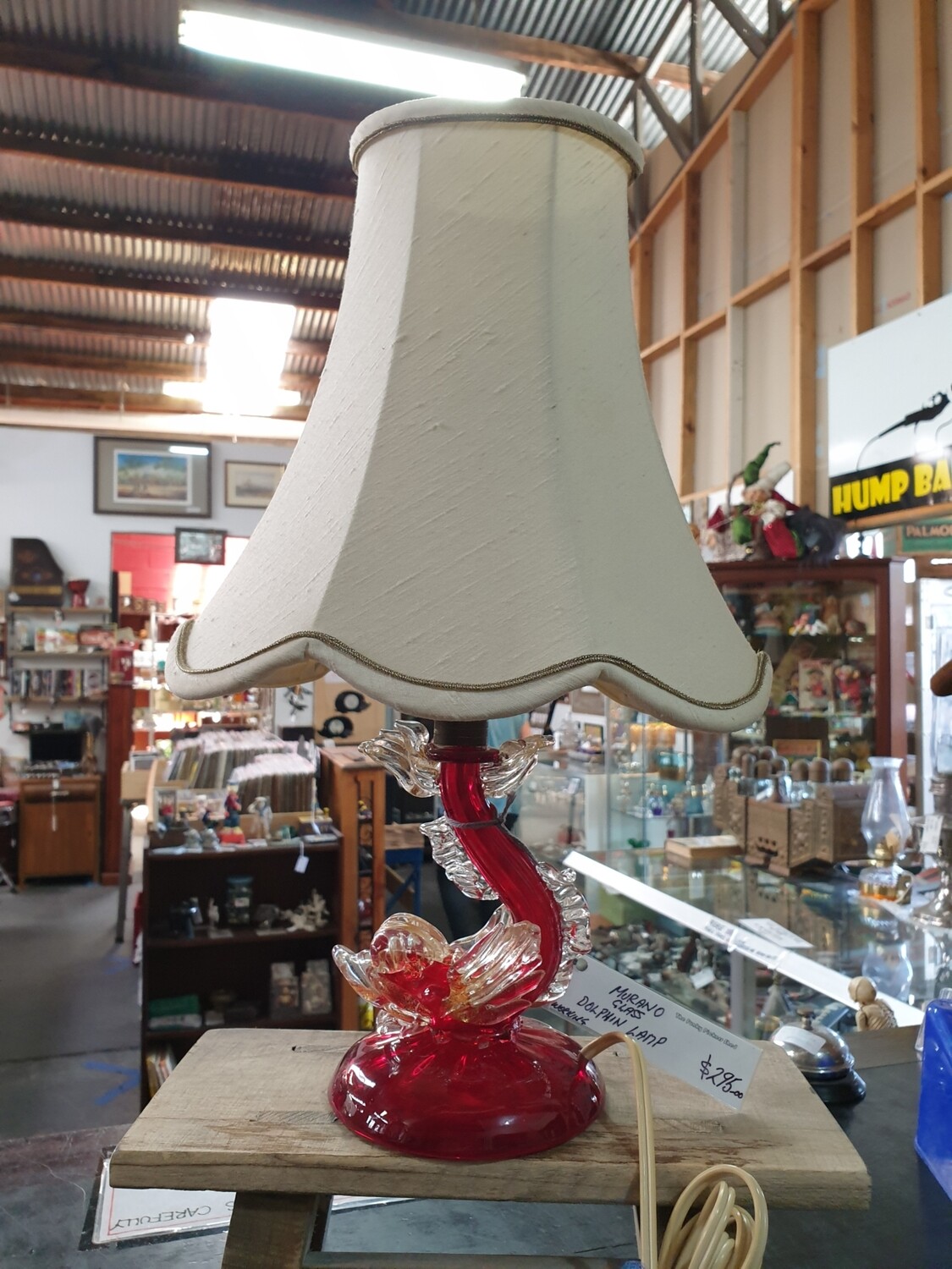 MURANO GLASS DOLPHIN LAMP