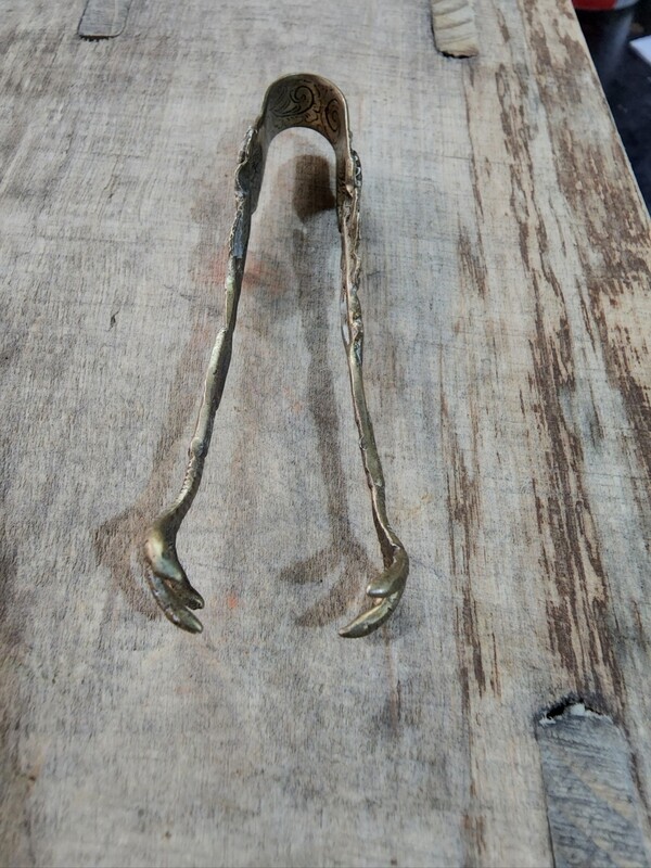 ORNATE 835 SILVER GERMANY SUGAR TONGS