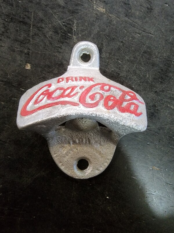 COCA COLA CAST IRON BOTTLE OPENER SILVER