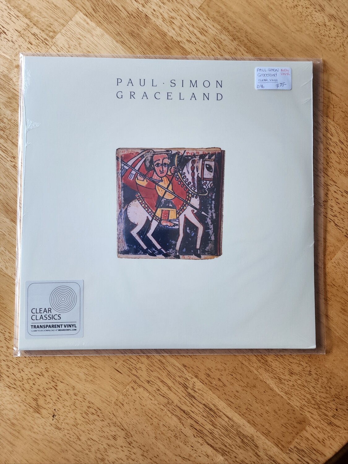 PAUL SIMON GRACELAND  TRANSPARENT NEW VINYL