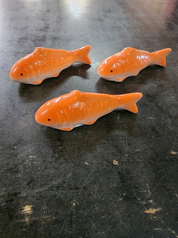 FLOATING CERAMIC KOI/GOLDFISH SET 3