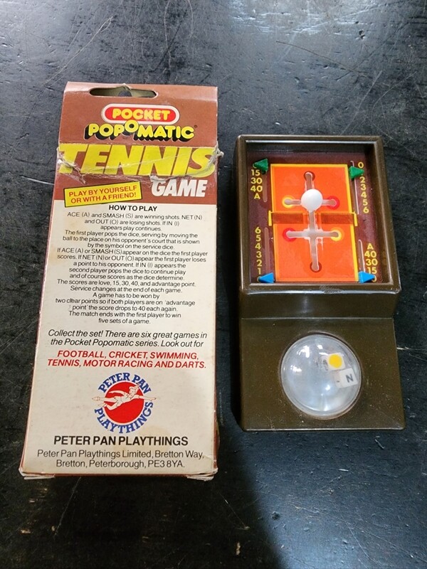 POCKET POPOMATIC TENNIS GAME 1970'S