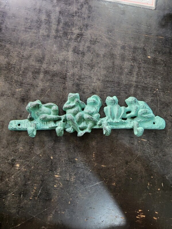 FROG CAST IRON HANGER HOOKS
