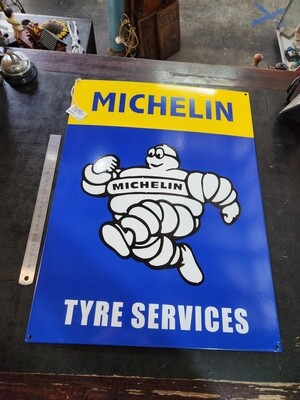 MICHELIN TYRE SERVICES ENAMEL SIGN