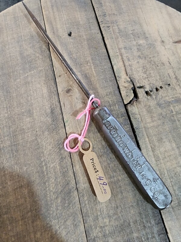 ANTIQUE ICE PICK FLINT SPRING WATER ICE CO.