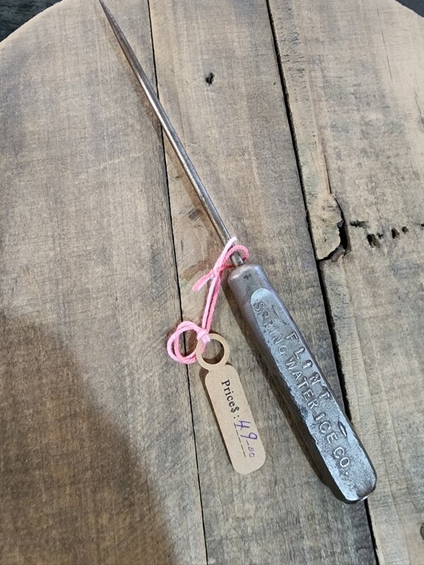 ANTIQUE ICE PICK FLINT SPRING WATER ICE CO.