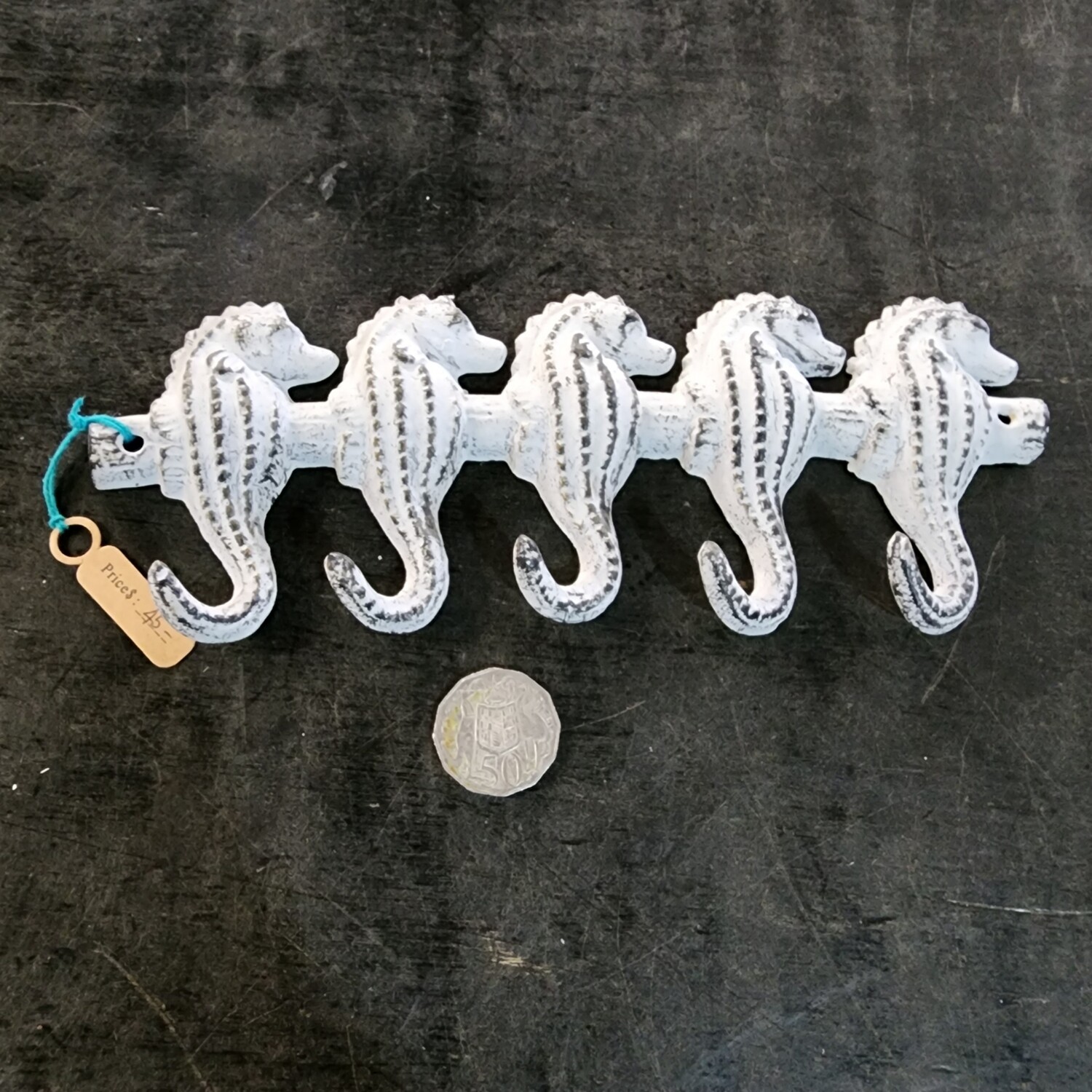SEA HORSE CAST IRON HOOK HANGER
