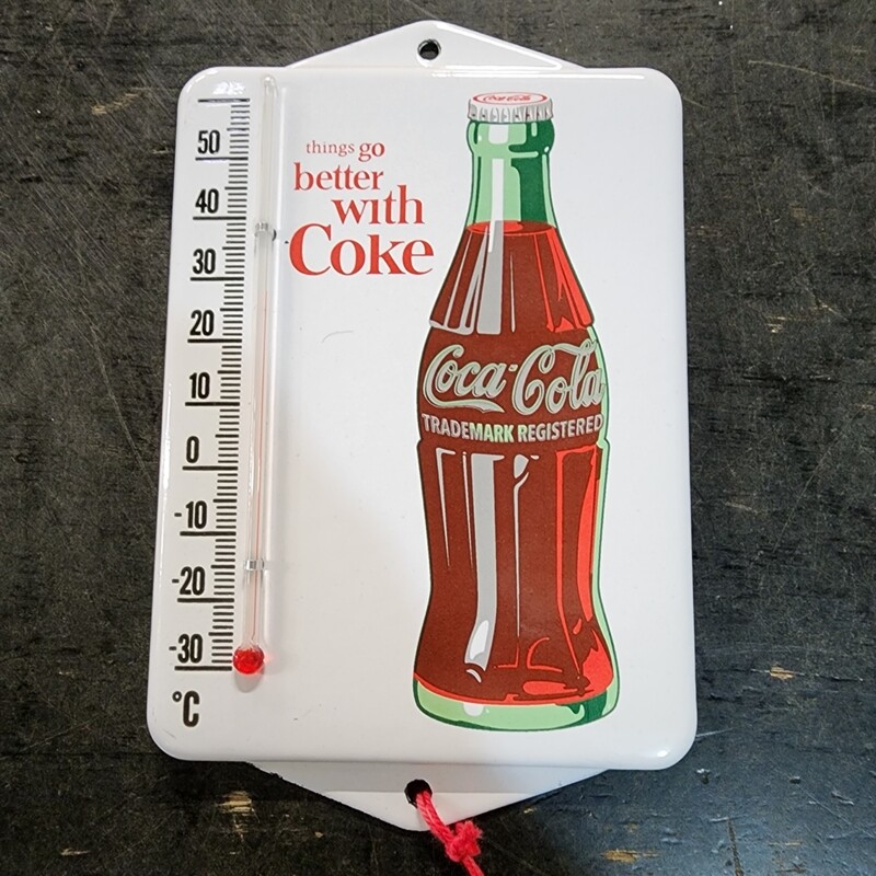 COCA COLA ENAMEL THERMOMETER