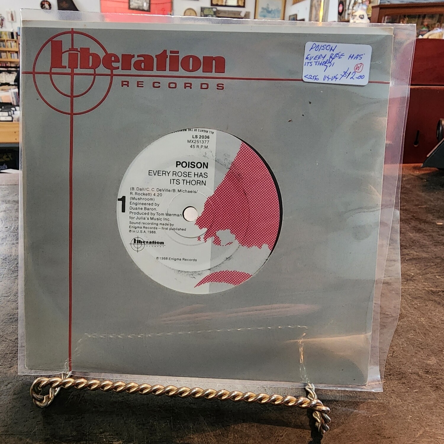 POISON  EVERY ROSE HAS IT'S THORN 7"SINGLE
