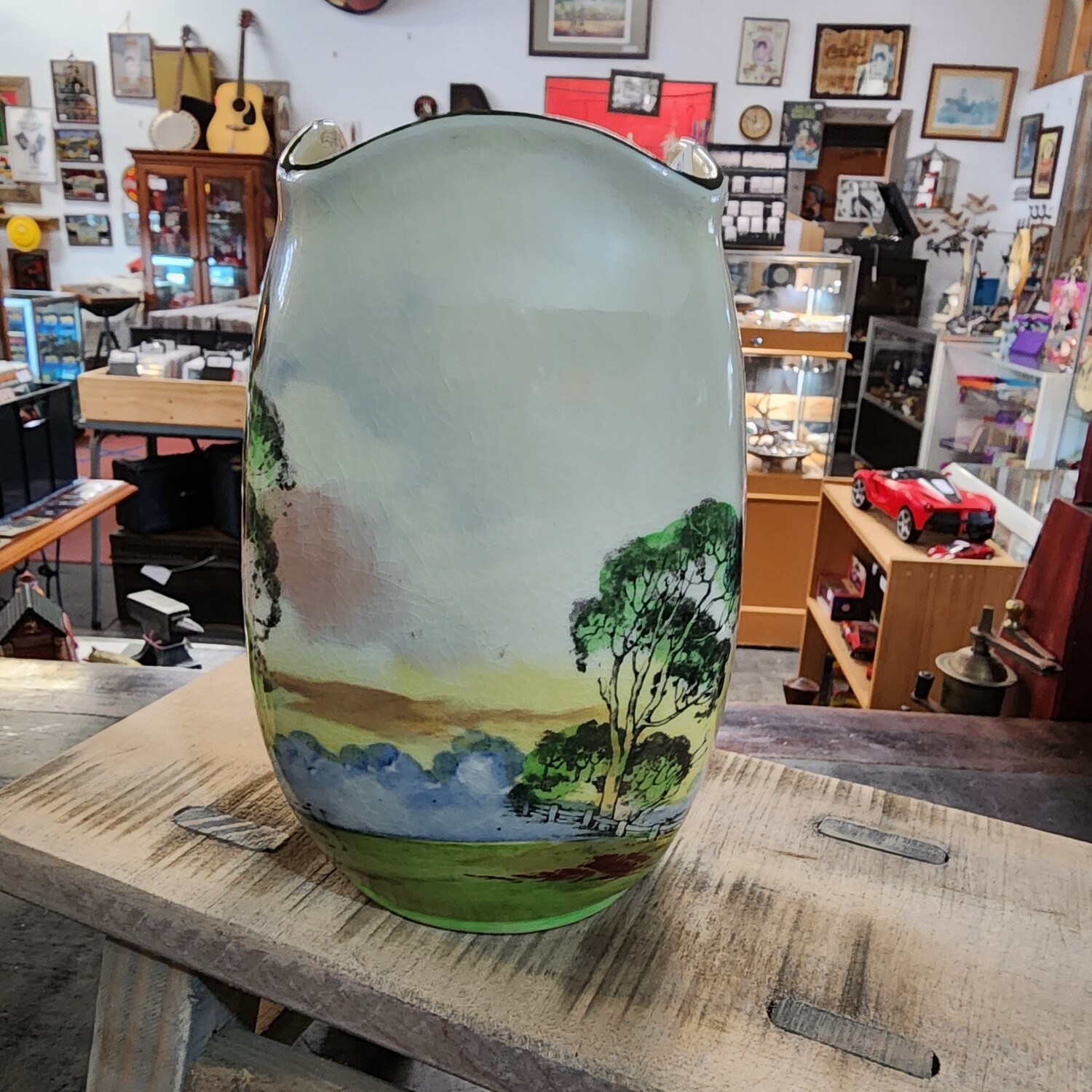 ROYAL DOULTON 1930'S AUSTRALIAN GUMTREE SERIES FARMSTEAD VASE Store The Funky Pickers Shed