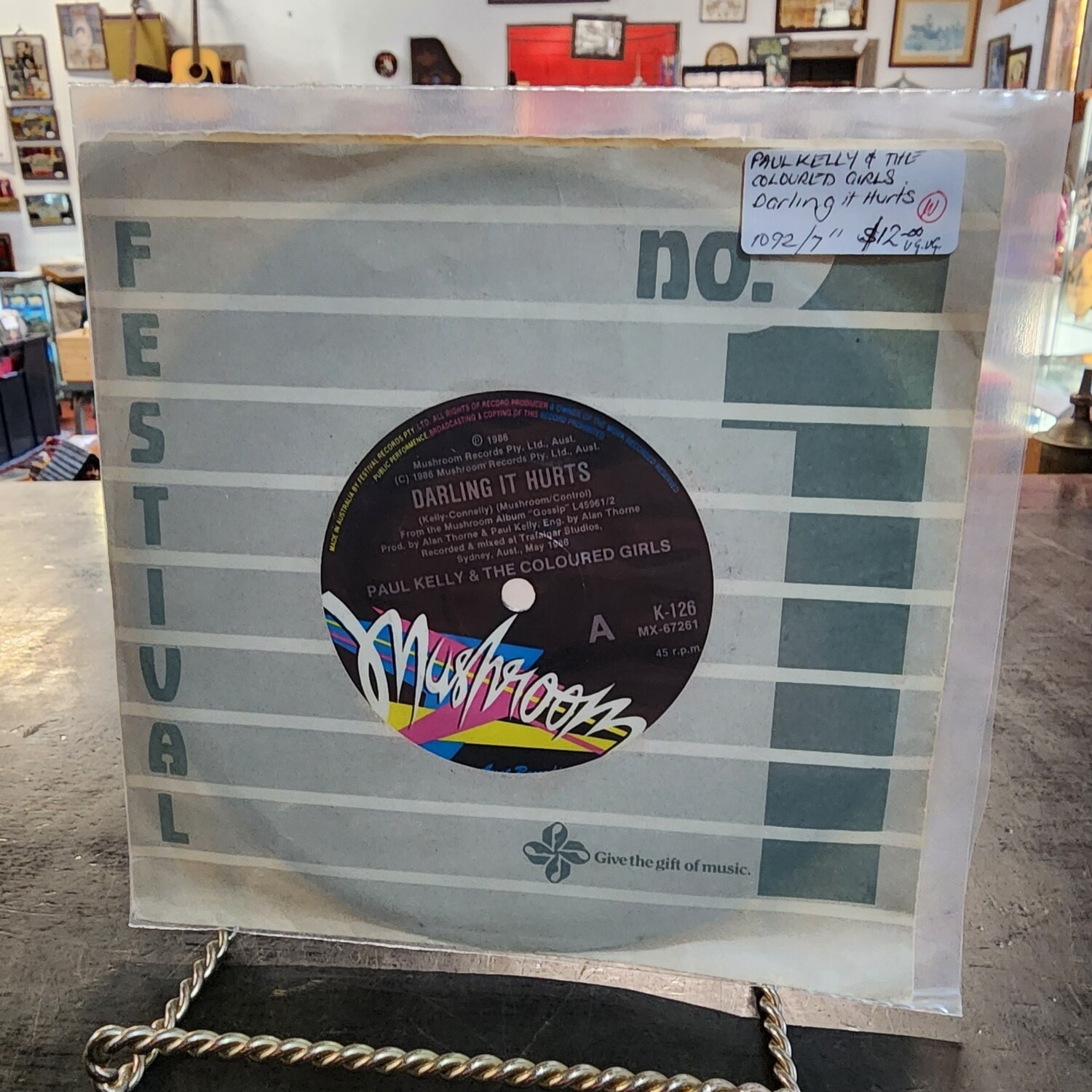 PAUL KELLY & THE COLOURED GIRLS  DARLING IT HURTS 7"SINGLE