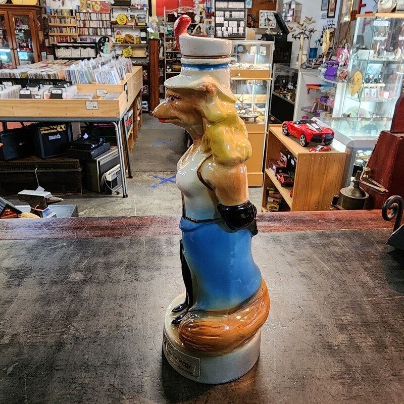 1974 JAMES B BEAM FOX LADY WHISKEY DECANTER
