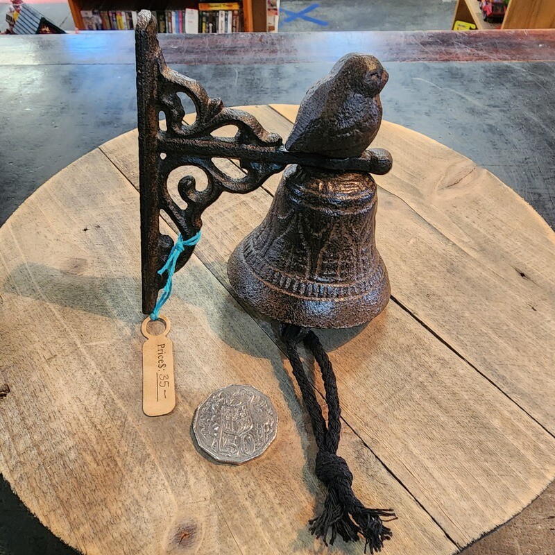 SMALL BIRD BELL CAST IRON
