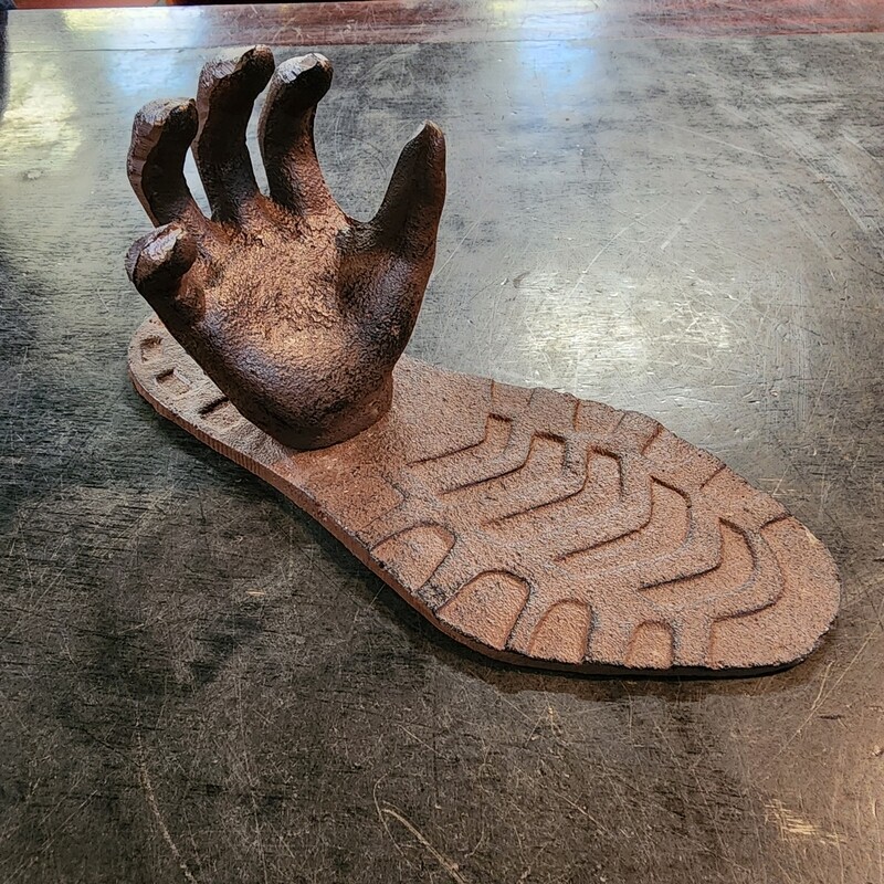 HAND & FOOTPRINT CAST IRON BOOT JACK