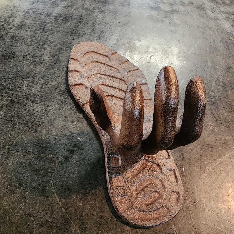HAND & FOOTPRINT CAST IRON BOOT JACK