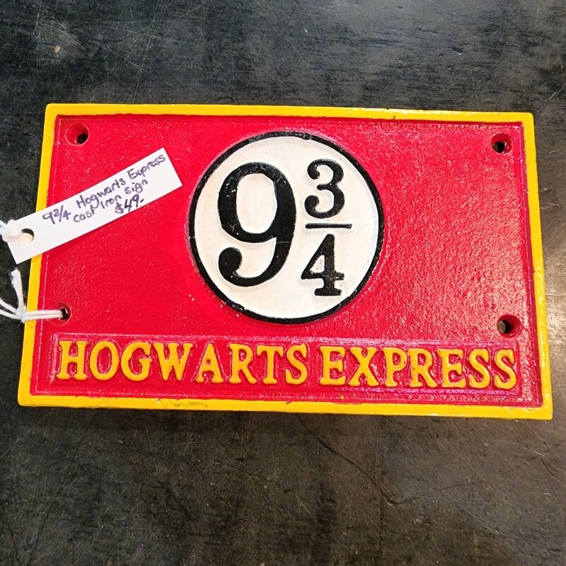 HOGWARTS EXPRESS CAST IRON SIGN