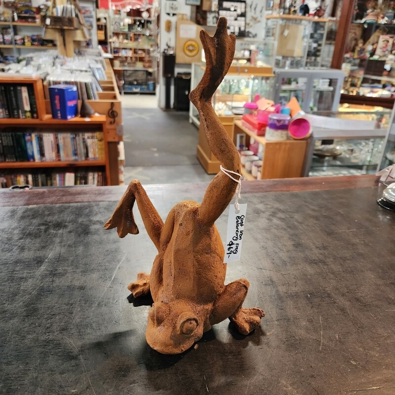 CAST IRON BALANCING FROG
