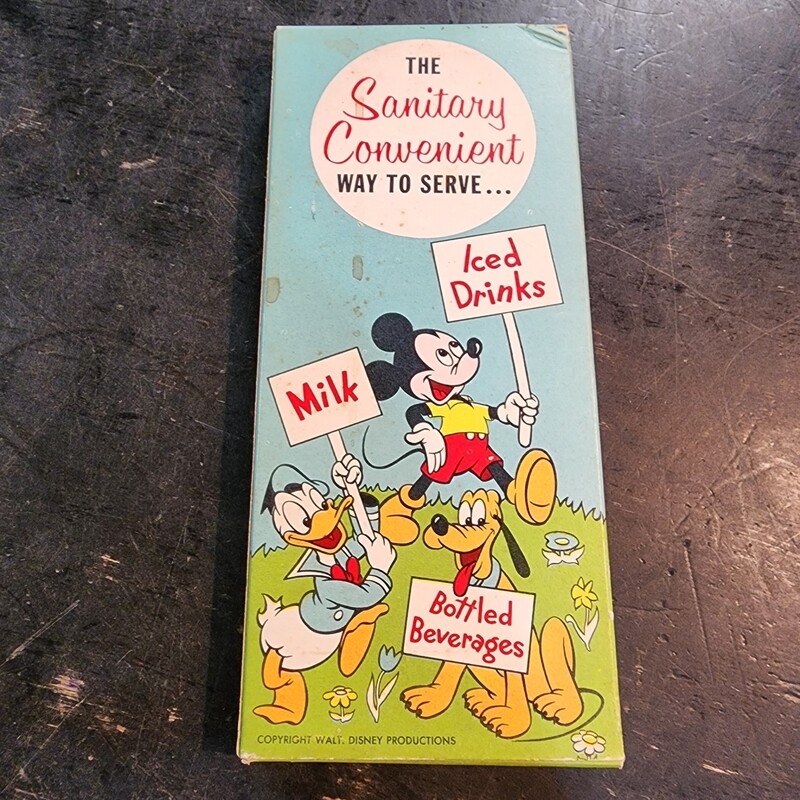 1950'S MICKEY MOUSE 100 SUNSHINE PAPER STRAWS