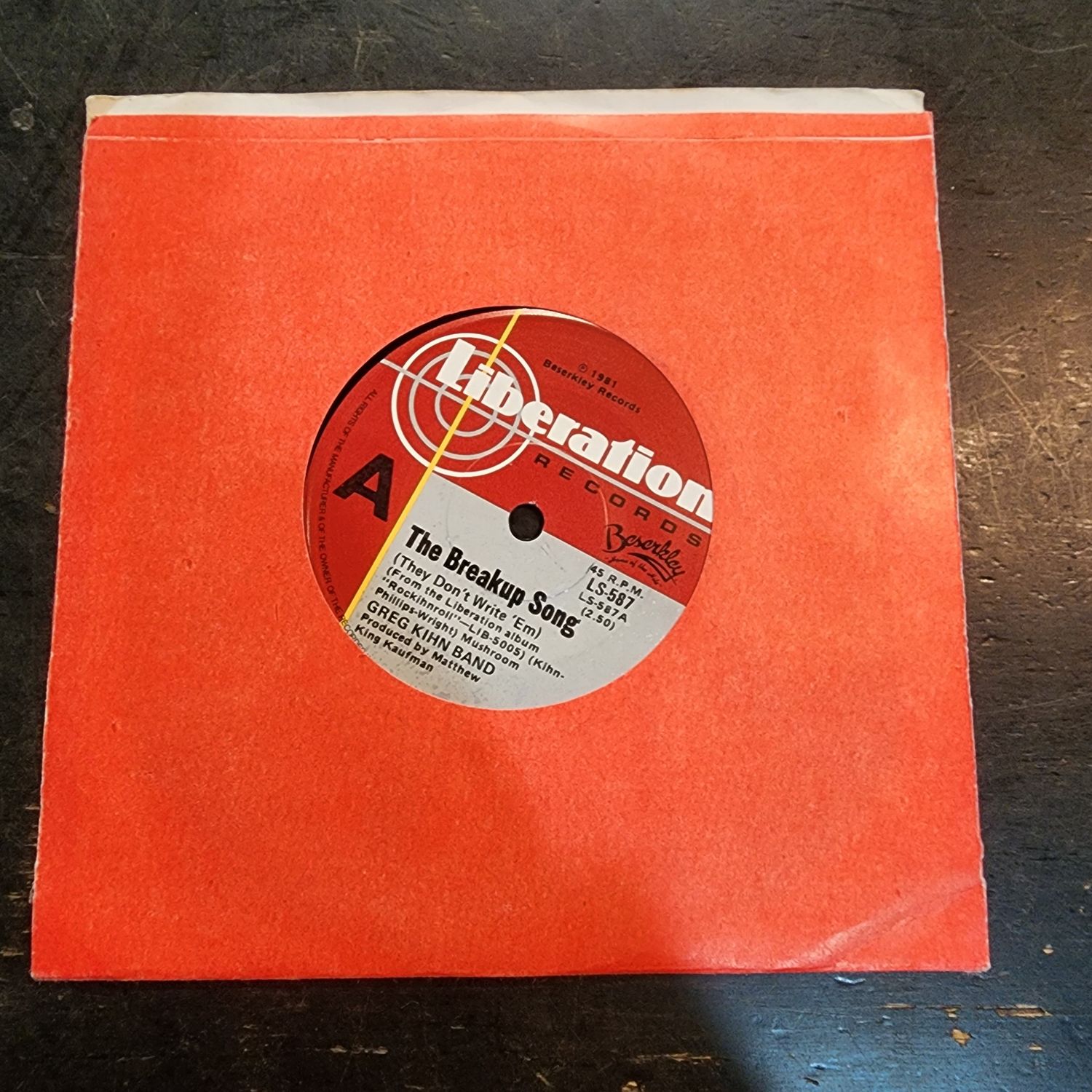 GREG KIHN BAND  THE BREAKUP SONG