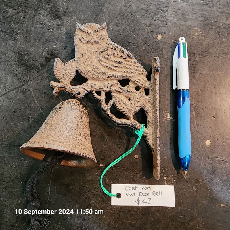 CAST IRON OWL BELL