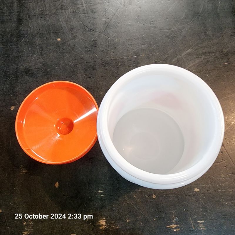 RETRO OPALINE MILK GLASS CANISTER