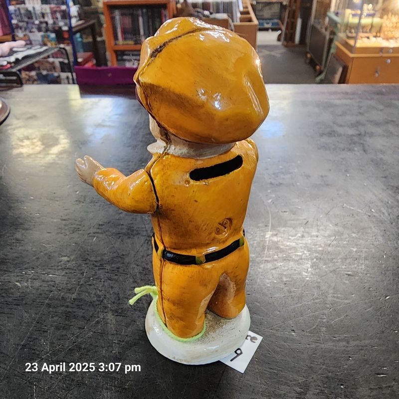 GOLDEN FLEECE GAS BOY CAST IRON MONEY BANK