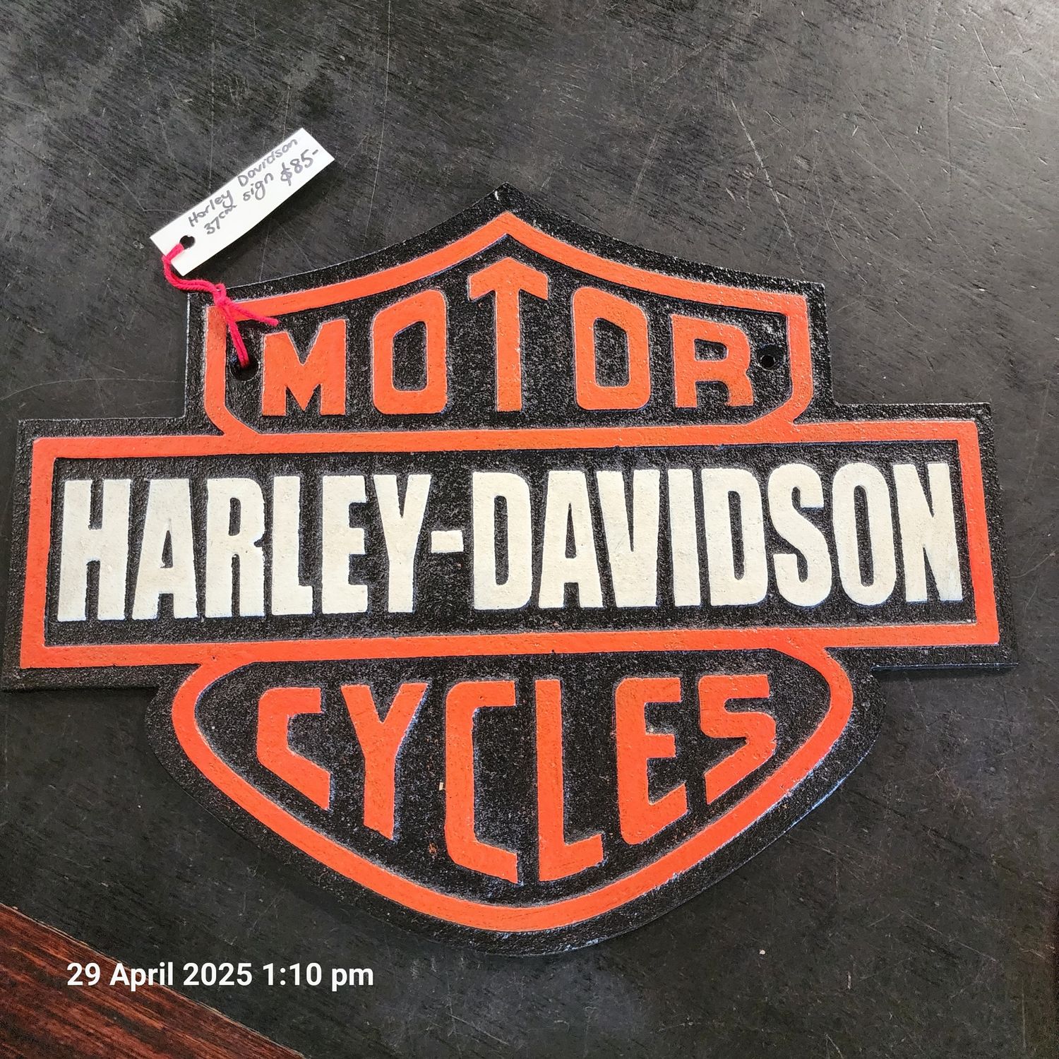HARLEY DAVIDSON LARGE CAST IRON SIGN