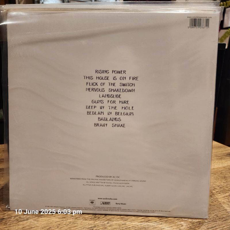 ACDC  FLICK OF THE SWITCH  NEW