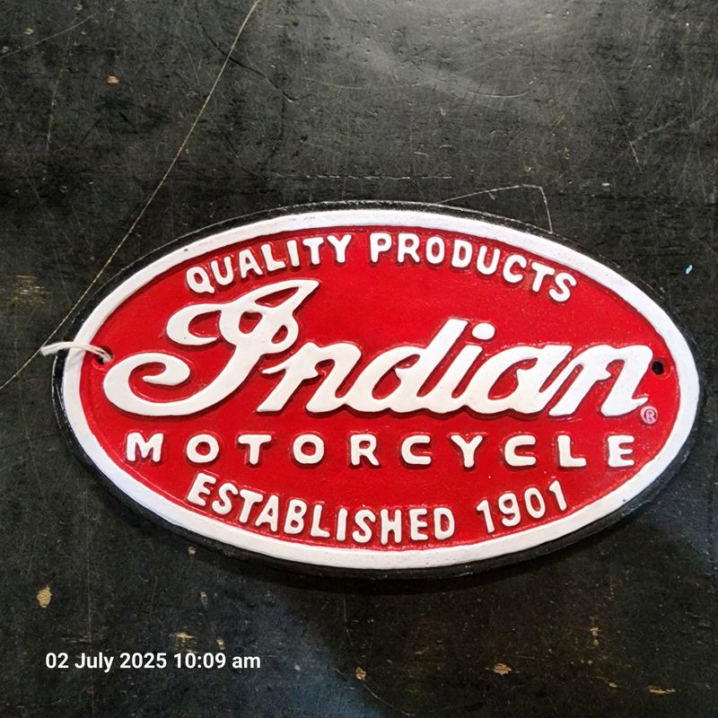 INDIAN MOTORCYCLE CAST IRON SIGN