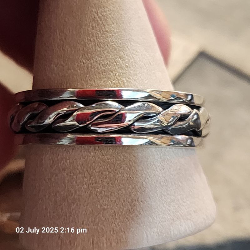 STERLING SILVER 925 MENS BRAIDED RING SIZE 11 NEW