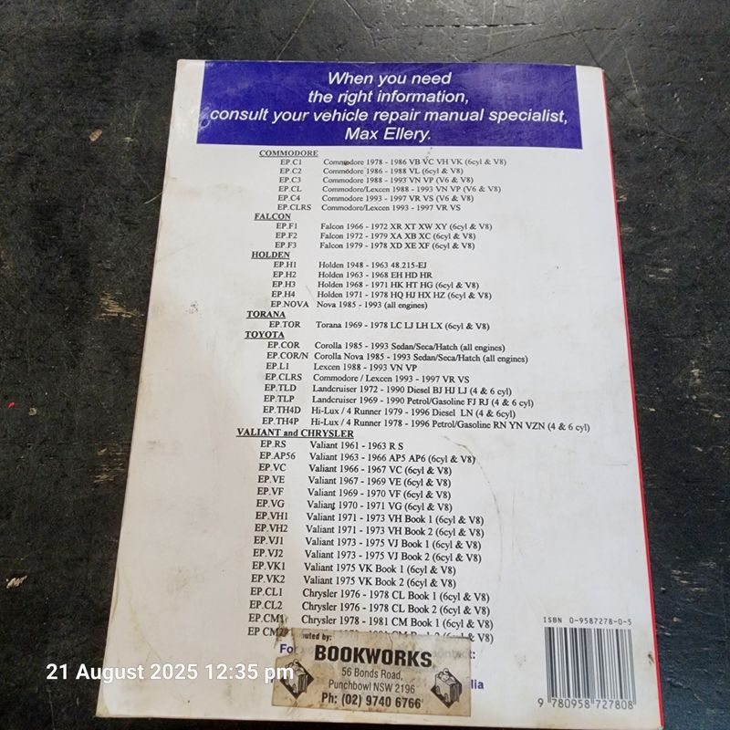 HOLDEN REPAIR MANUAL