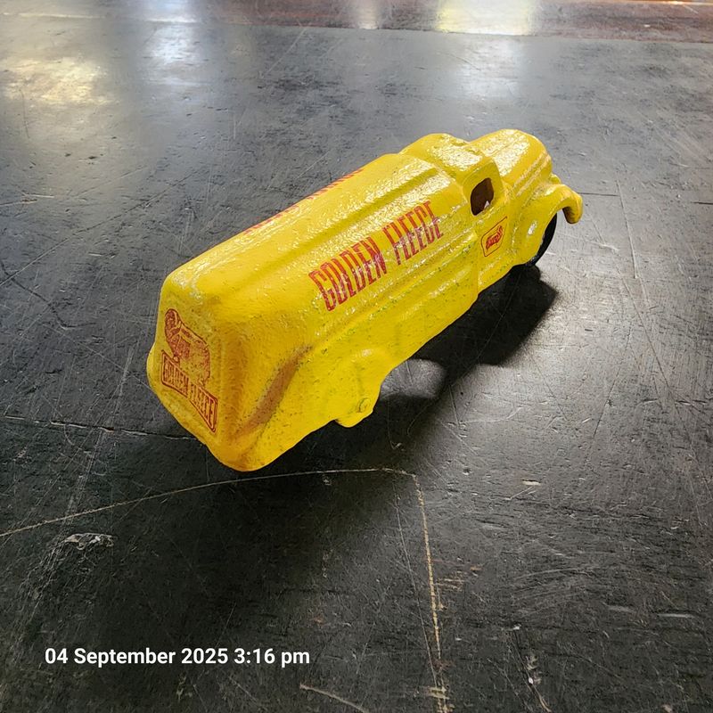 GOLDEN FLEECE CAST IRON OIL TANKER TRUCK