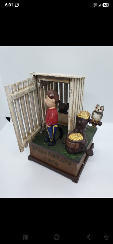 Cast iron money banks order for Joanne