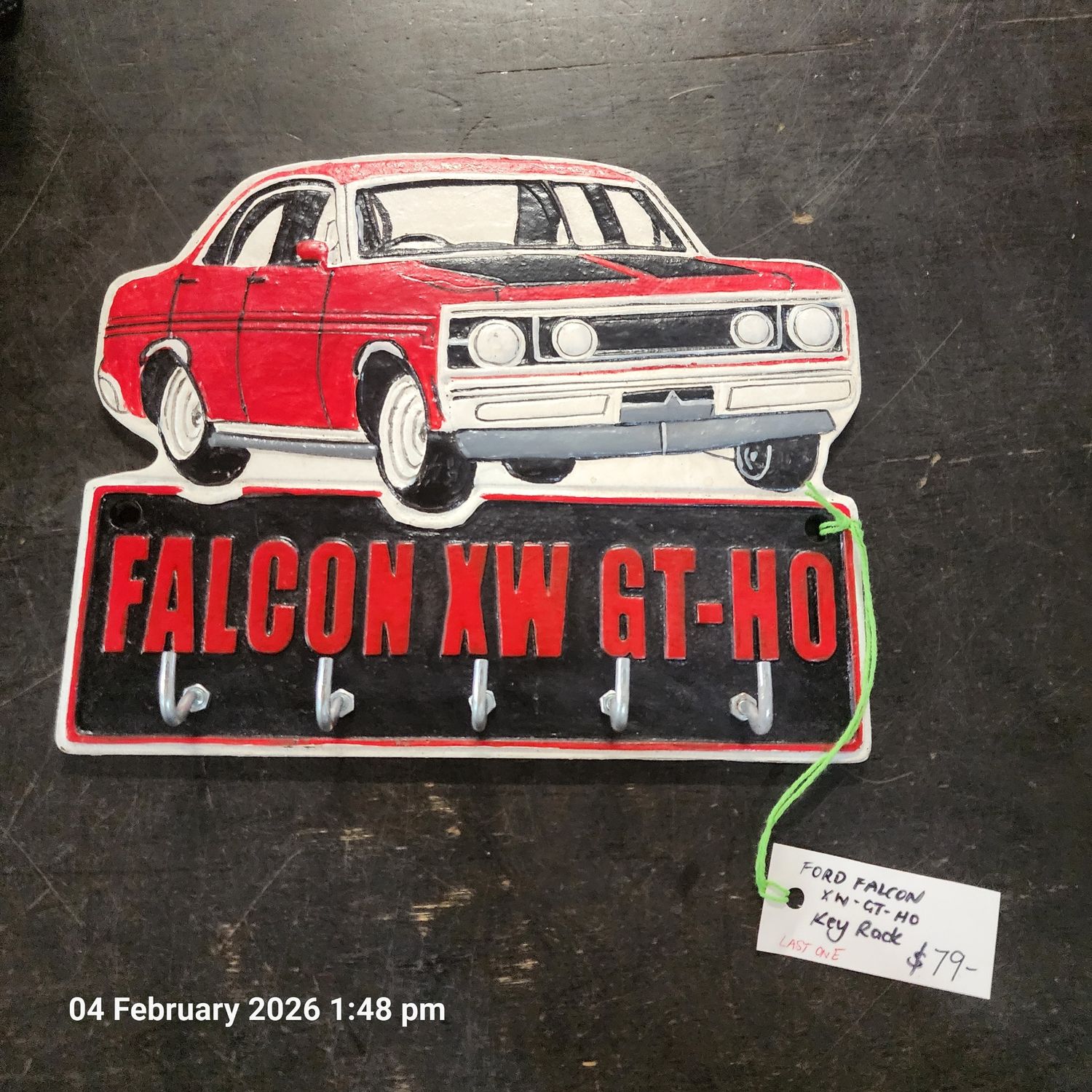 FALCON XW GT-HO CAST IRON KEY RACK SIGN