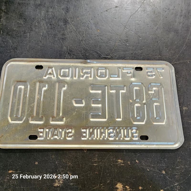 FLORIDA NUMBER PLATE
