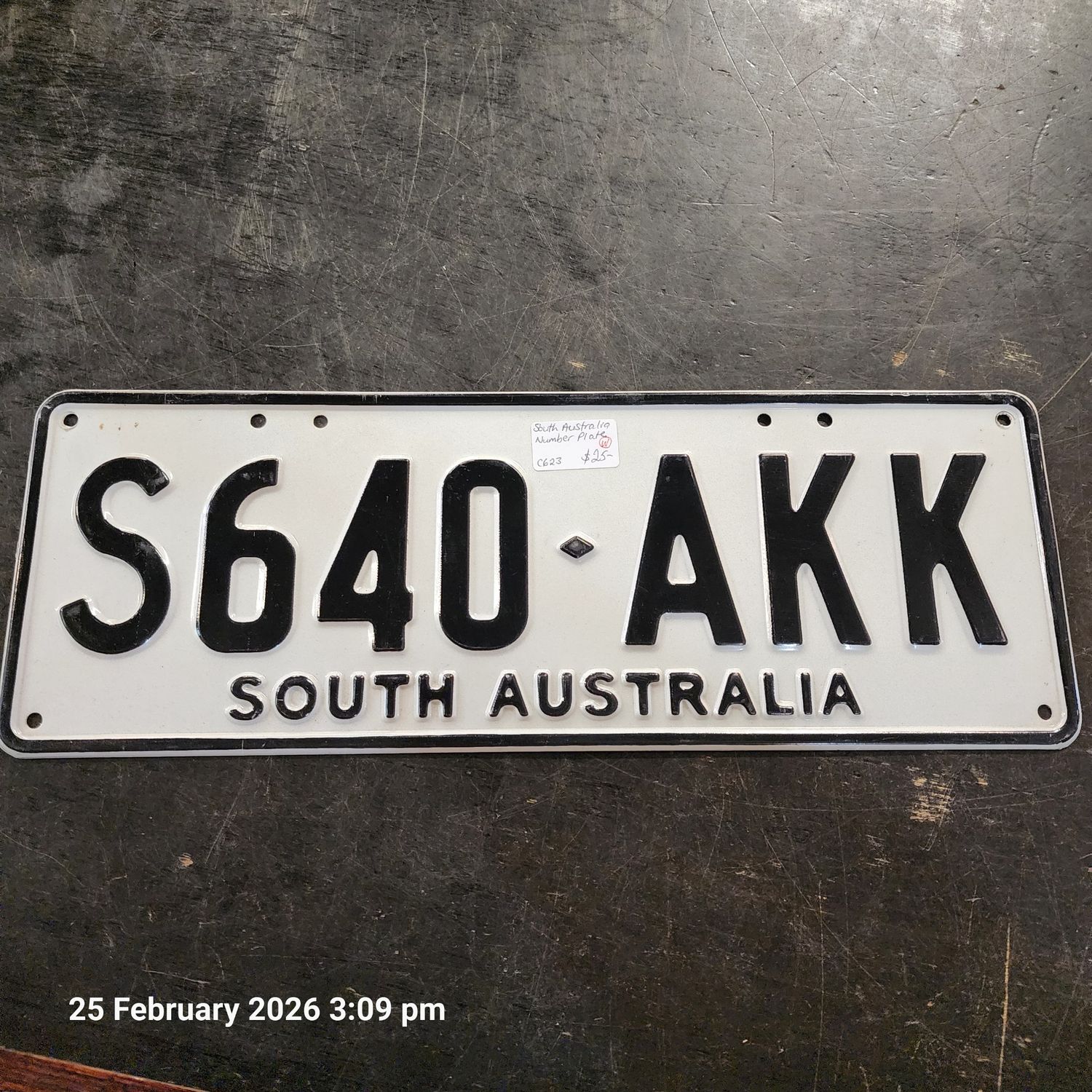 SOUTH AUSTRALIA NUMBER PLATE