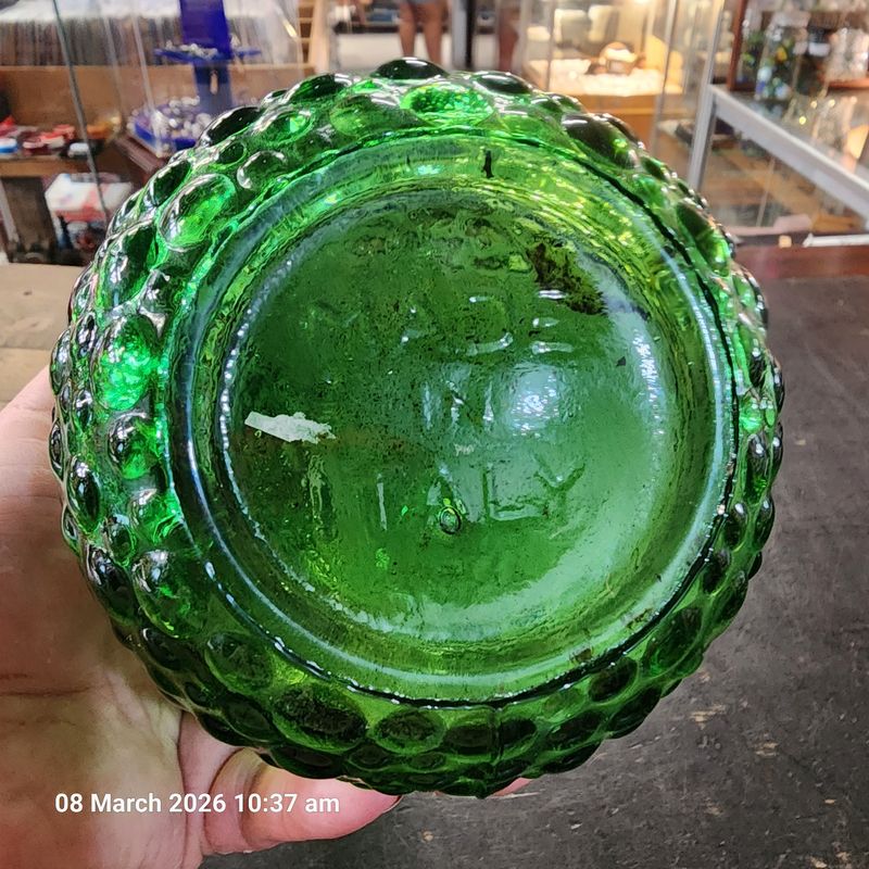 Genie Bottle Italian Hobnail Green