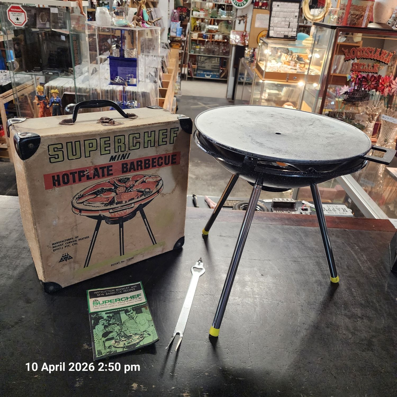 SUPERCHEF MINI HOTPLATE BBQ IN CASE 1950'S