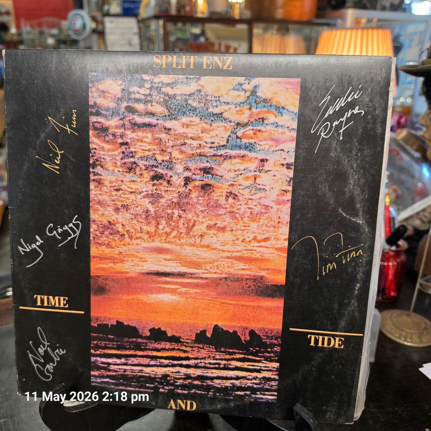 SLIT ENZ  TIME AND TIDE  (BAND SIGNED  COVER)