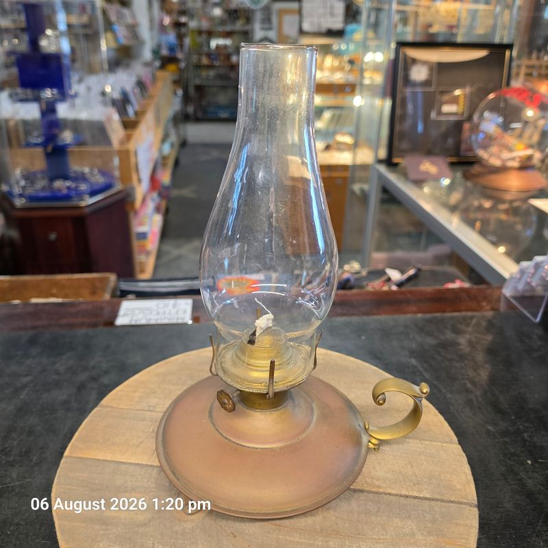 BRASS FINGER HOLD OIL LAMP