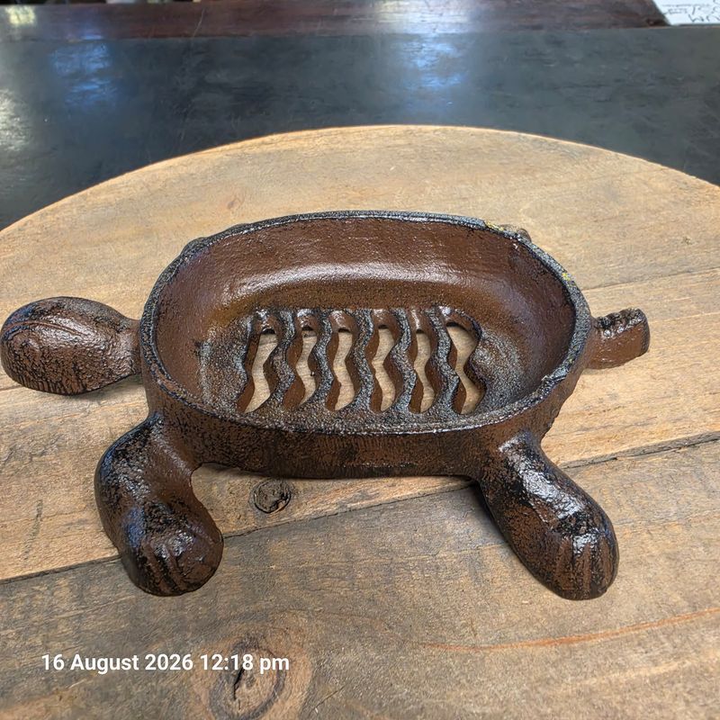 Cast iron turtle soap dish