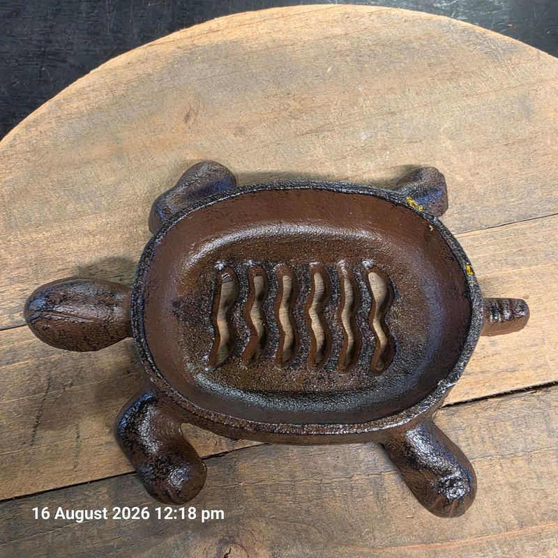 Cast iron turtle soap dish