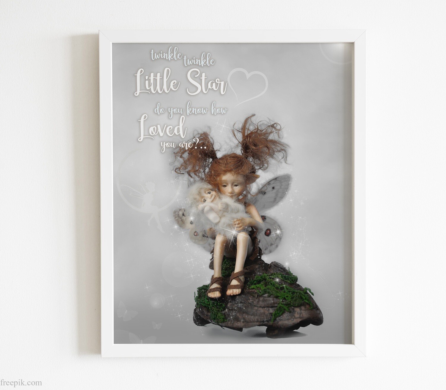 Little Fairy Digital Picture for Download, Fairy Poster for instant download, Decoration for little girl's room
