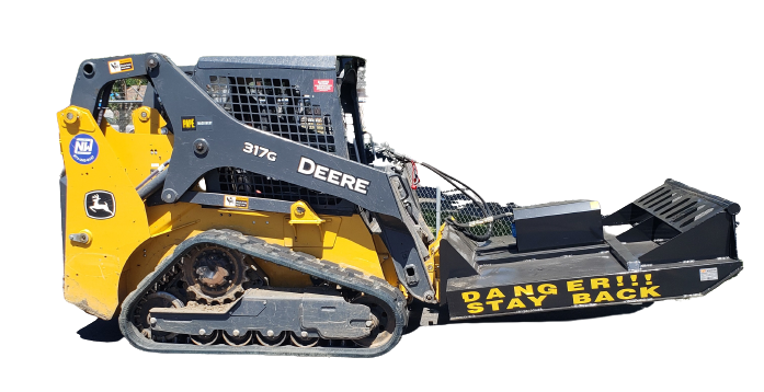 317G Skid Steer With Mower Attachment